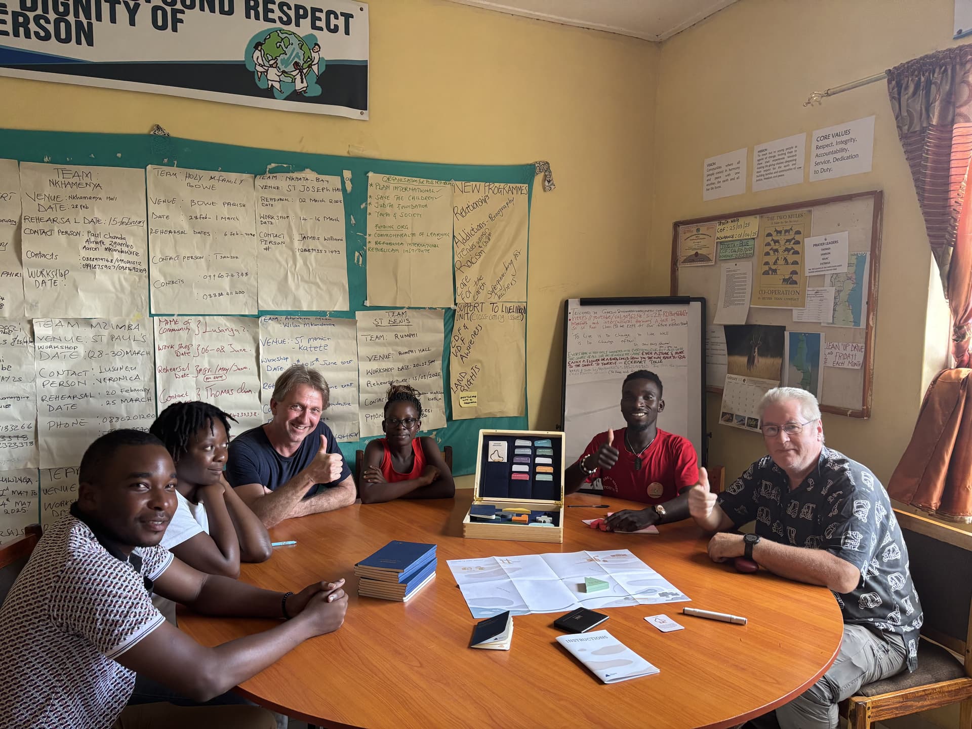 Coaches tijdens opleiding