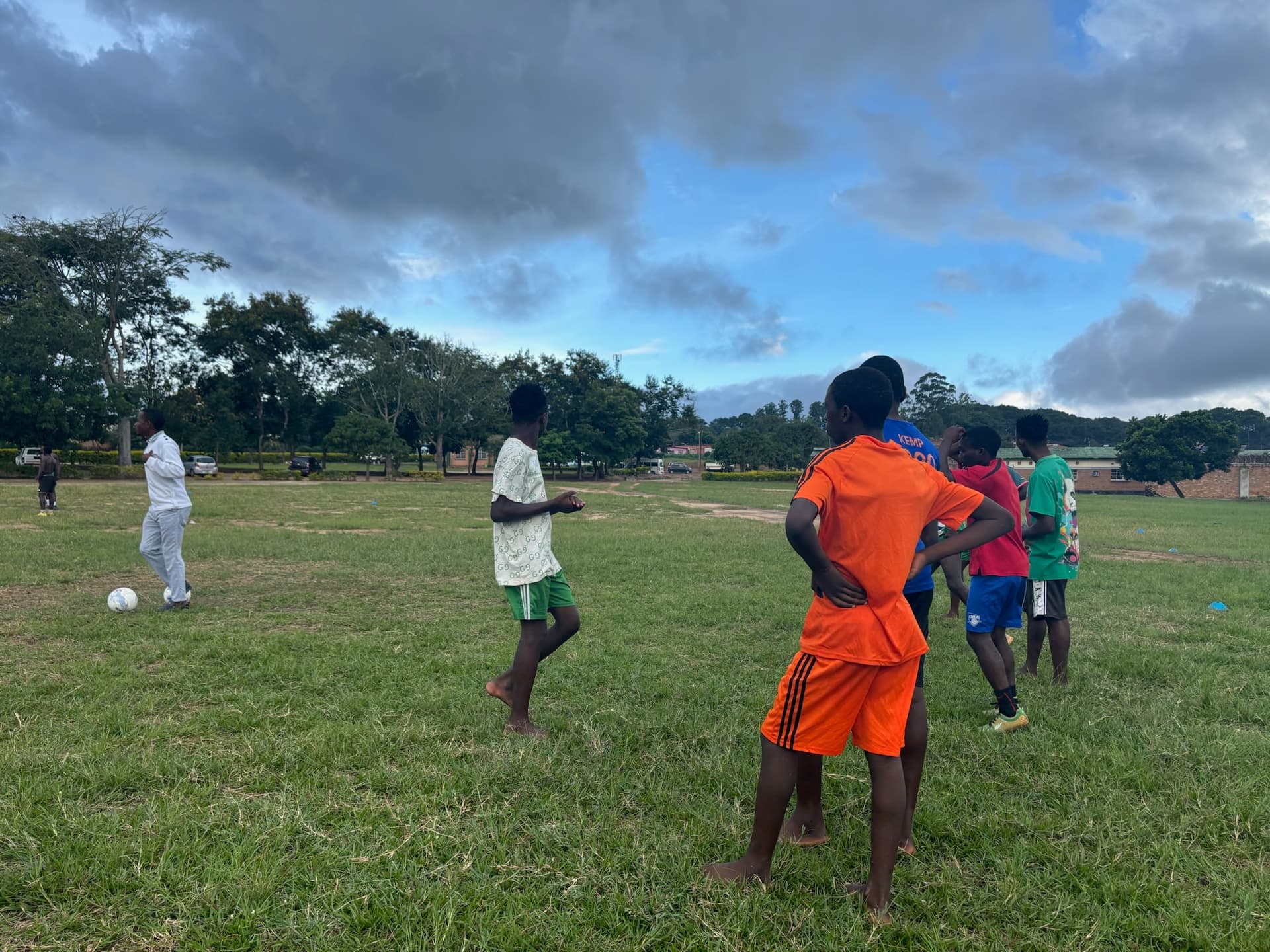 Oefenvorm teamwork op het veld